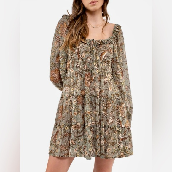 Blu Pepper Floral Dress - Picture 1 of 7